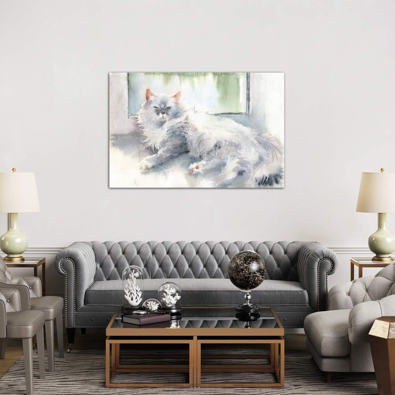 Liza The Cat - Wrapped Canvas Painting, 152.5 cm H x 101.5 cm W