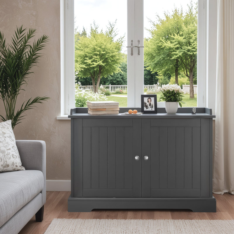 Enclos pour chat caché, toilette moderne en bois pour chat avec cloison amovible, armoire de litière fermée, Gris