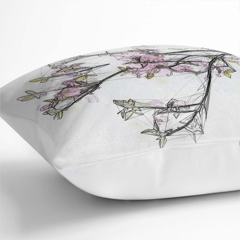 Square Throw Cushion, White, 40cm H x 40cm W x 15cm D