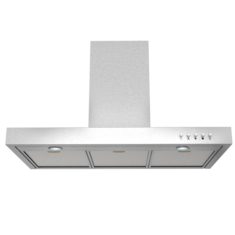 Hotte murale convertible 36 pouces 500 CFM en acier inoxydable
