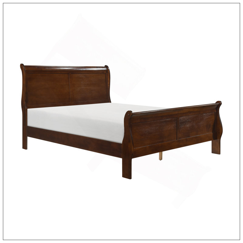 Lit-bateau de style Louis 1, Mélange de bruns