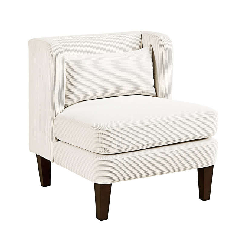 Upholstery Accent Chair  With  Pillow, Beige