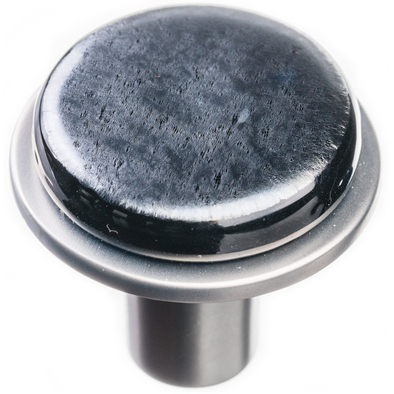 Poignée champignon géométrique 1,25 po de diamètre, Nickel satiné