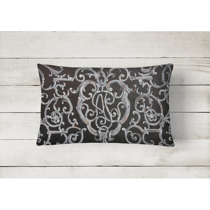 Damask Outdoor Throw Pillow