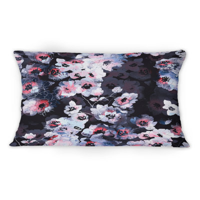 Motif de gravures de fleurs de cerisier délicates - motif de coussin imprimé 1