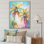 Kuerten Popart Palm Trees III - Palmiers et palmiers, reproduction d'art encadrée