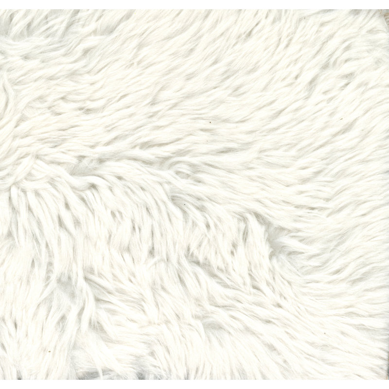 Aspen Lodge Faux Fur 49'' Wide Swivel Barrel Chair, Natural 100% Polyester