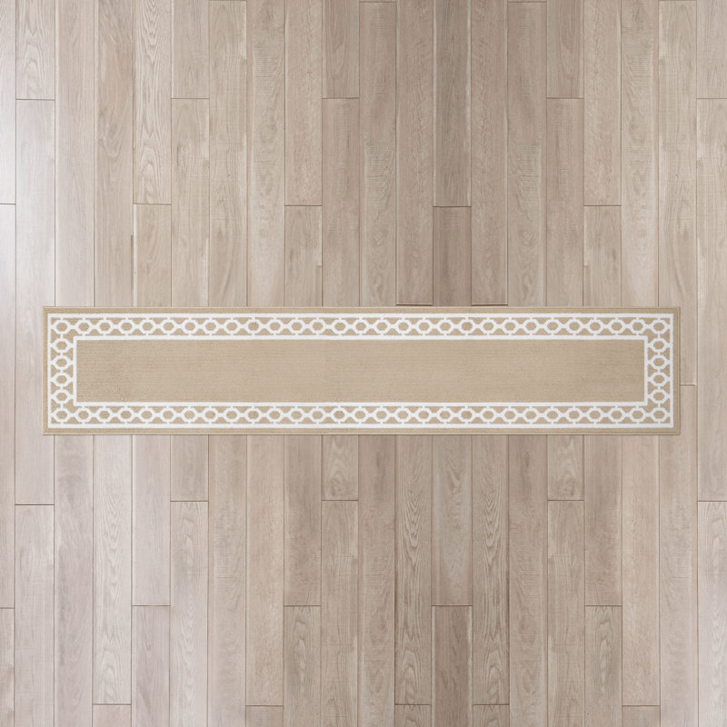Jean Pierre New York Christine Border Machine Washable All Loop Tufted Rugs 1-Piece, Runner 2'6" x 12'