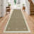 Modern Geometric Runner Rug – Bordered Jute Carpet for Hallway, Entryway, Kitchen, Bathroom, Office – Non-Slip, Low Pile, Machine Washable – Cross Dot Motifs, Tan, 2x6ft-831718562