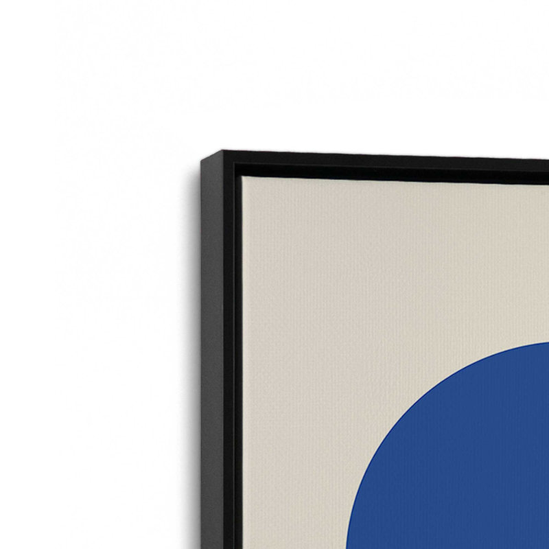 Modern Blue Forms Canvas Print, Satin Black Floater Framed, 36.75" H x 24.75" W x 1.75" D