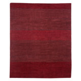 Tapeats Wool Striped Area Rug in Red/Black