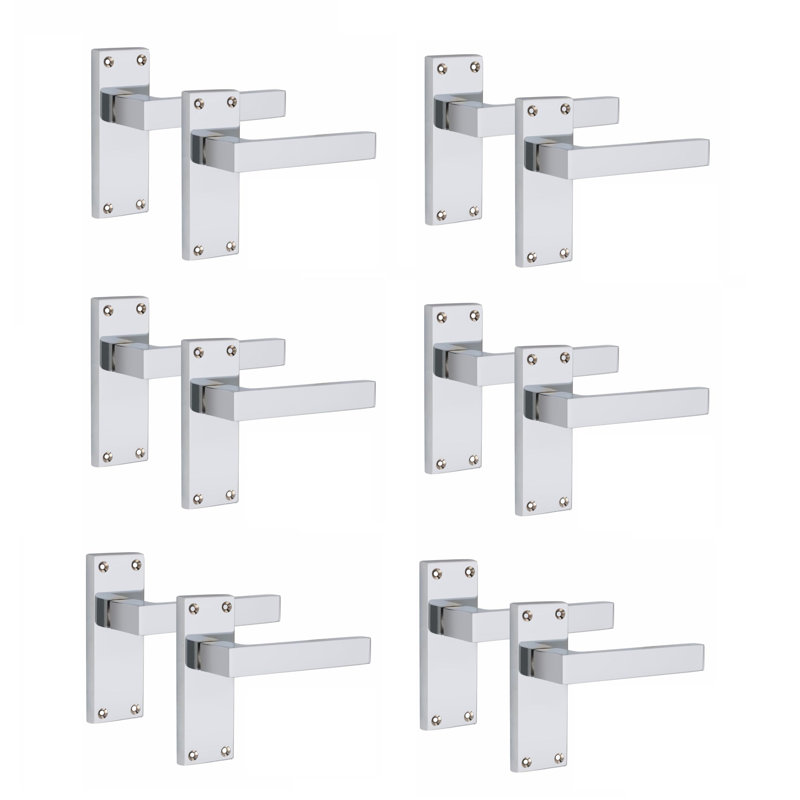 6 Pairs Victorian Straight Delta Door Handle