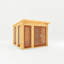 Mercia 10ft x 10ft Studio Pent Log Cabin With UPVC Windows & Doors (44mm)-105863287