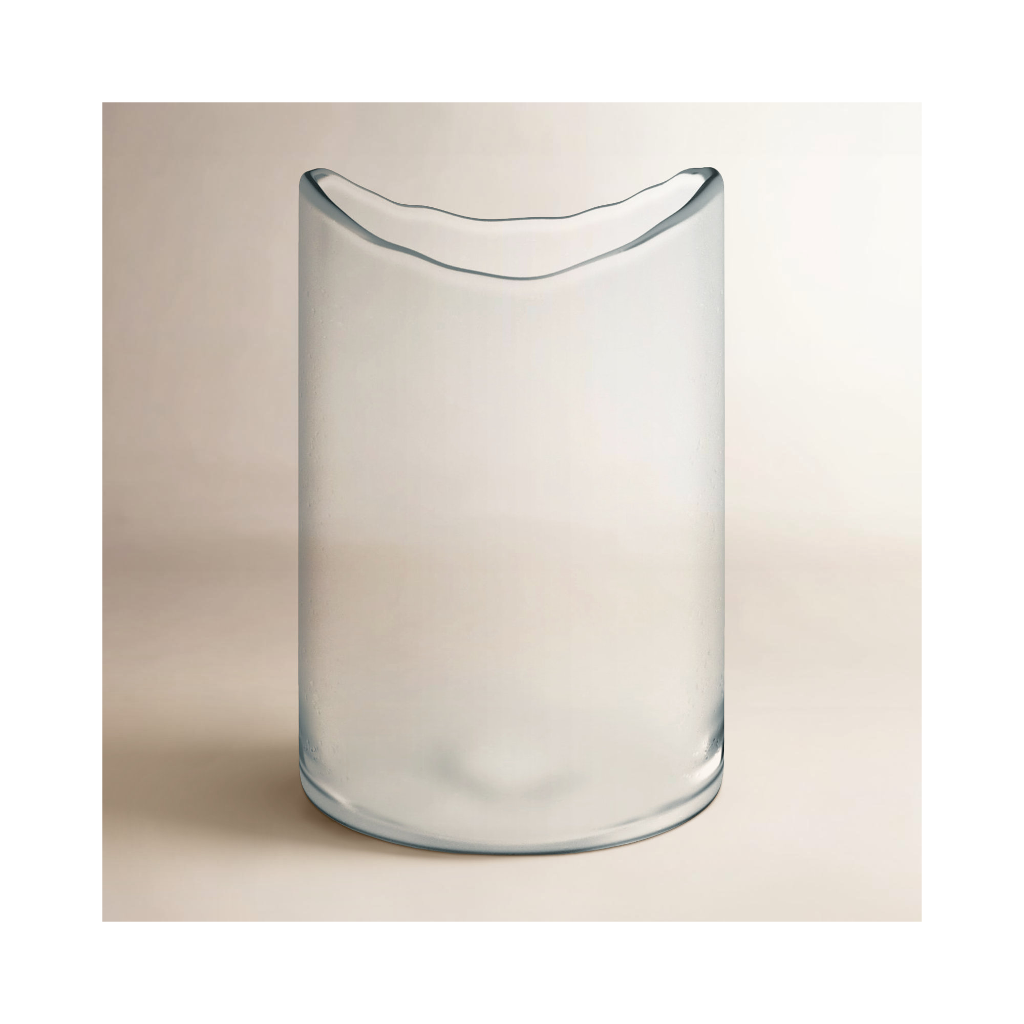 Glass Tabletop Hurricane, 8.75" H x 6" W x 6" D, White