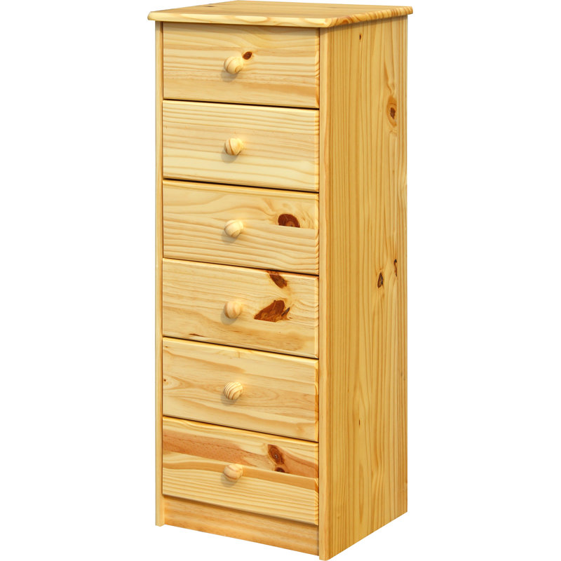 Adamsdale Solid Wood 43cm W 6 - Drawer Chest of Drawers