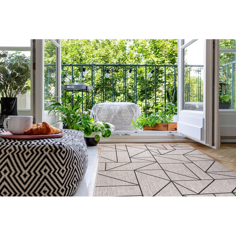 Towaoc Geometric Indoor / Outdoor Area Rug, Rectangle 200 x 290cm