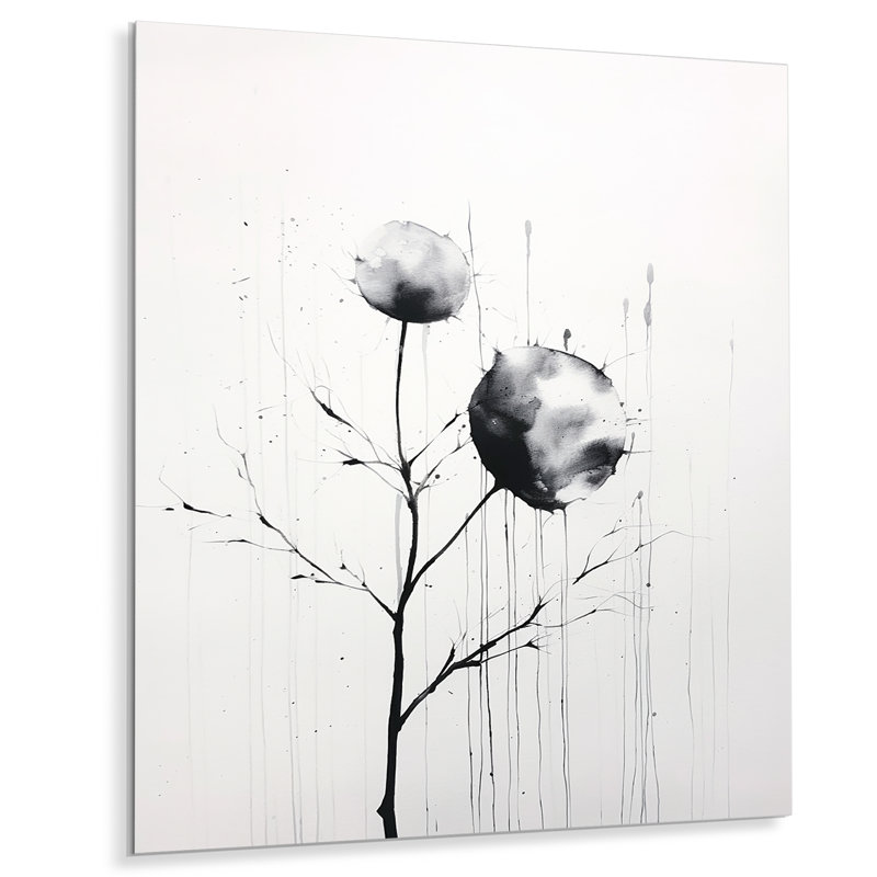 Noir et blanc Pure Serenity III - Minimalisme, impression sur métal, H 32 po x l 24 po x P 1 po
