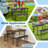 Outdoor Table Bench Set Folding Picnic Table Set w/ 2 Benches Sturdy Metal Frame