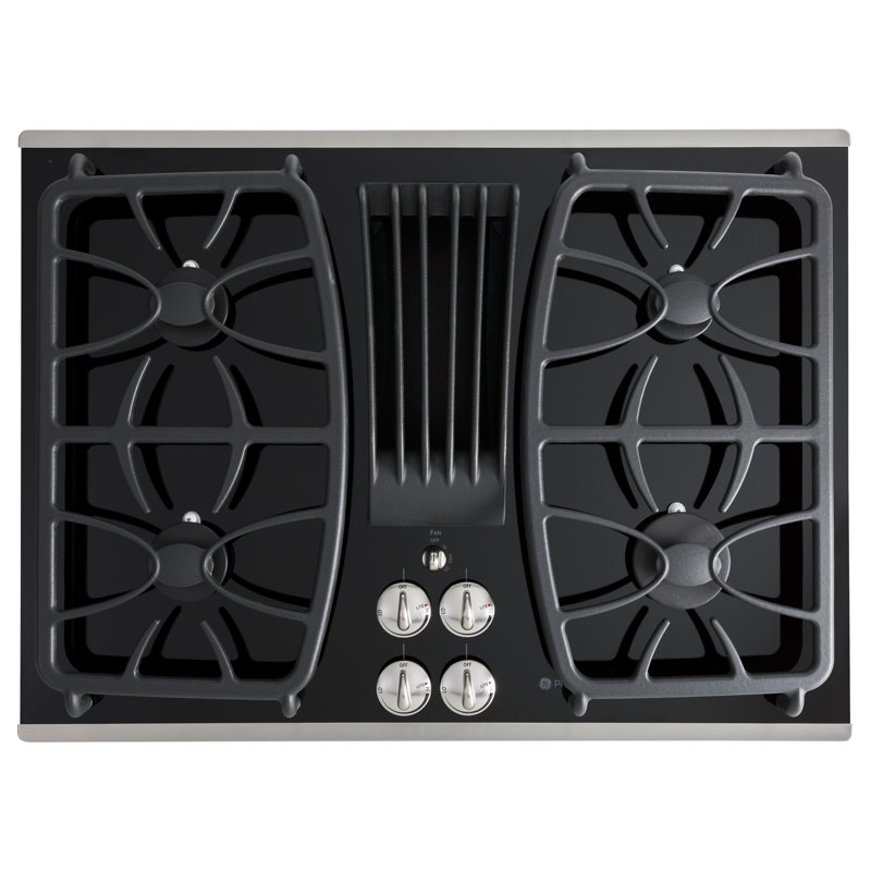 Natural Gas Cooktop with 4 Burners, Stainless Steel