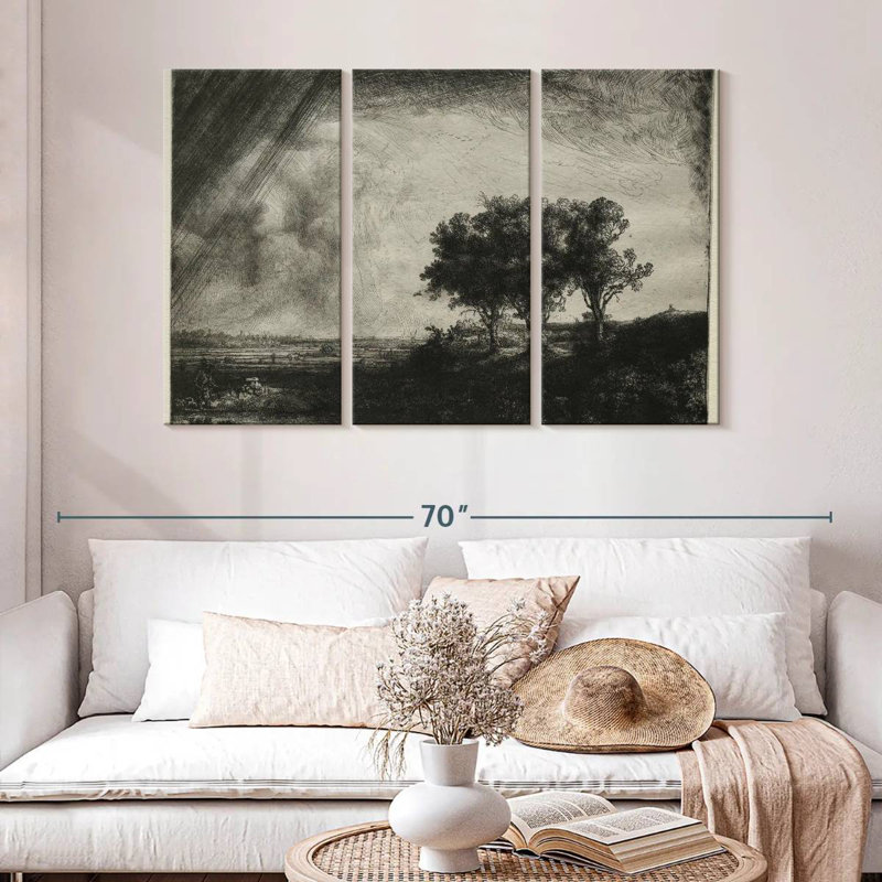 Alvord The Three Trees, 32" H x 50" W