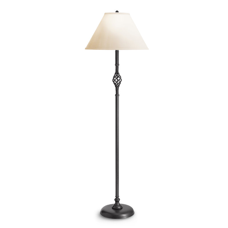 Lampe sur pied 45 "Twist Basket, Noir, Anna ton naturel