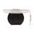 31.5" Round Glass Coffee Table With Wood Base  For Living Room-2028826440-2028826442