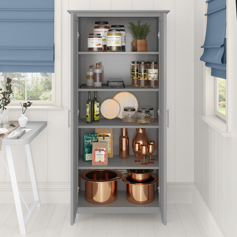 Huckins 65.98'' Kitchen Pantry, Cape Cod Gray