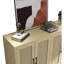 Buffet en rotin avec 4 portes - Bois naturel