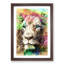 Blue Eyed Lion in Abstract - Picture Frame Painting Print-55687076-55687081