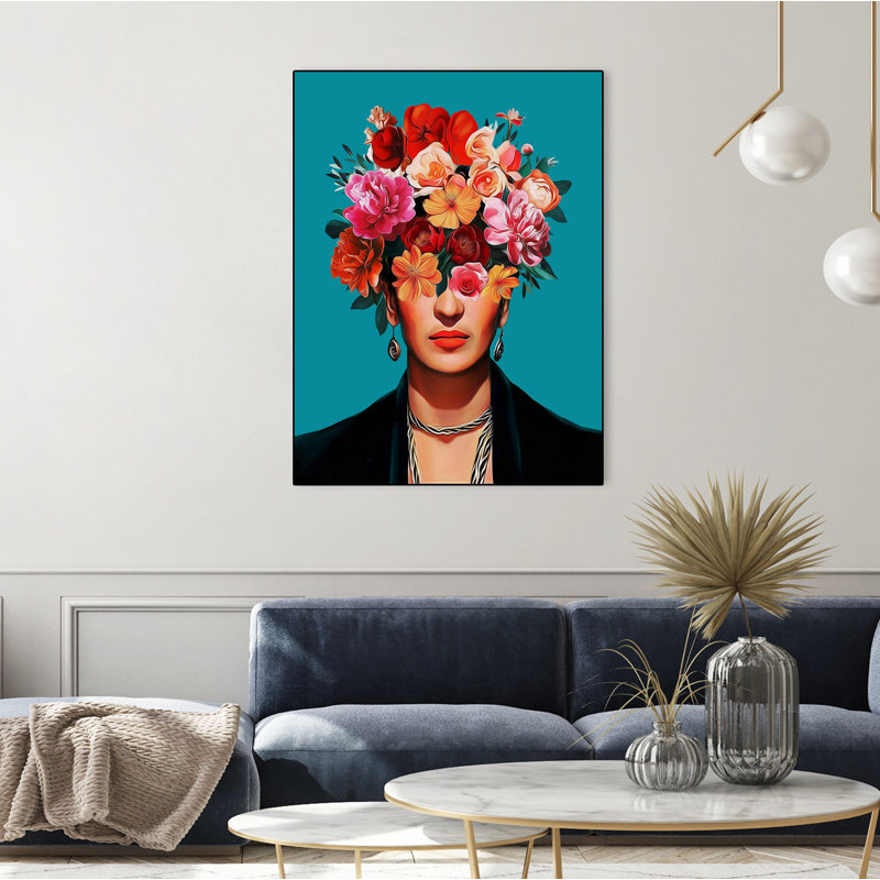 Toile encadrée Frida's Flowers, H 24 po x l 18 po