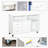 Printer Stand Home Office Mobile Cabinet Organizer Desktop With Caster Wheels, 2 Locking Breaks And Drawer