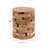 Dovray Teak Wood Handmade Live Edge Accent Table with Brick Inspired Design 14" x 14" x 18"-1754760033