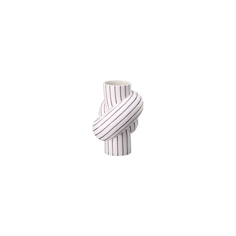 Node Porcelain China Table Vase, Plum