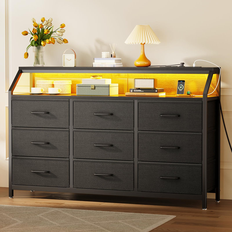 Commode 9 tiroirs 55 po pour chambre