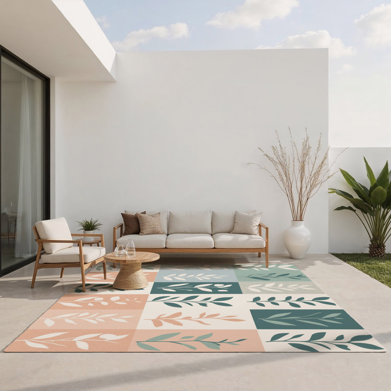 Tapis d'intérieur et d'extérieur en toile Verdant, Rectangle 1 pi 6 po x 2 pi 6 po