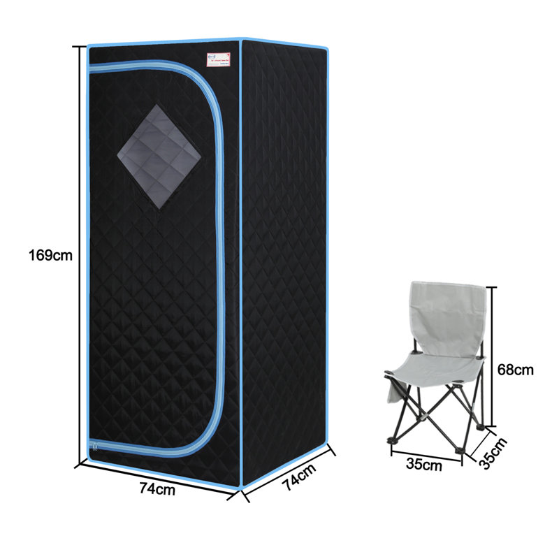 HOVEYY 1 - Person FAR Infrared Sauna with Remote Control, Black