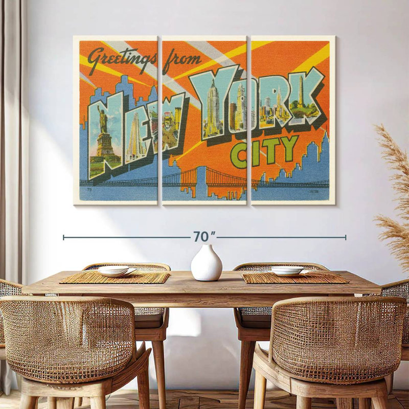 «Sirci Greetings From New York», H 42 po x l 65 po