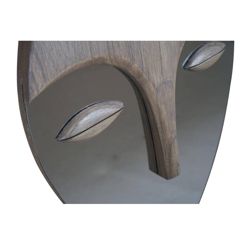 Solid Wood Oval Mirror