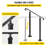 Hand Rails for Outdoor Steps, Wrought Iron Railing, Porch and Stair Railing Kit-61694608