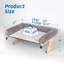Perchoir pour fenêtre de chat, rebord de fenêtre en bois franc avec traversin lavable et structure en métal pour chats d'intérieur