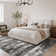 Pavelina Black Modern Abstract Machine Washable Indoor Area Rug with Non-Slip Backing