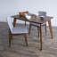 Chaise d'appoint en tissu gris Dever