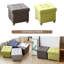 38cm Wide Solid Colour Footstool Ottoman-647977458