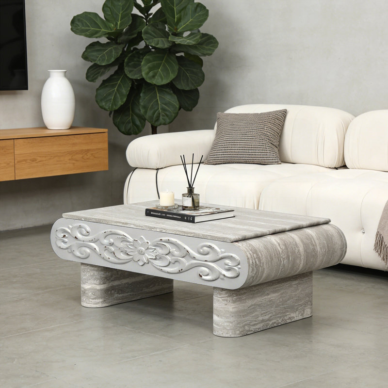 Table basse Modern Minimalist Farmhouse, Gris