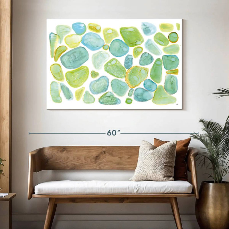 Avery Sea Glass Abstract, 32" H x 48" W