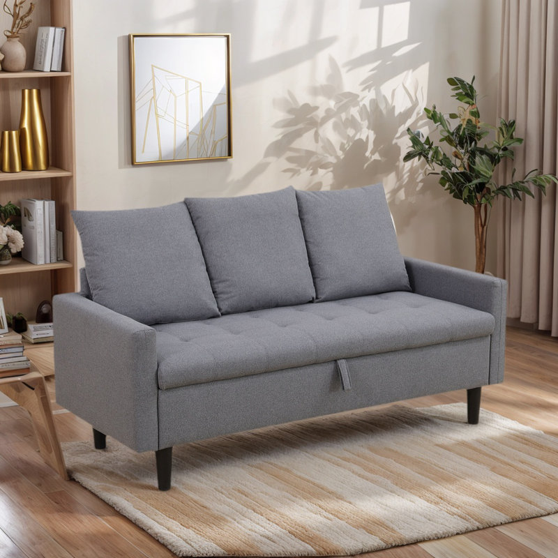 Canapé de rangement à 3 places Loveseat pour appartement, salon, chambre à coucher