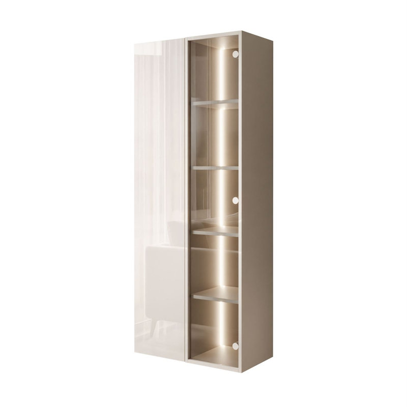 CARMEN wall-mounted display cabinet with LED lightin