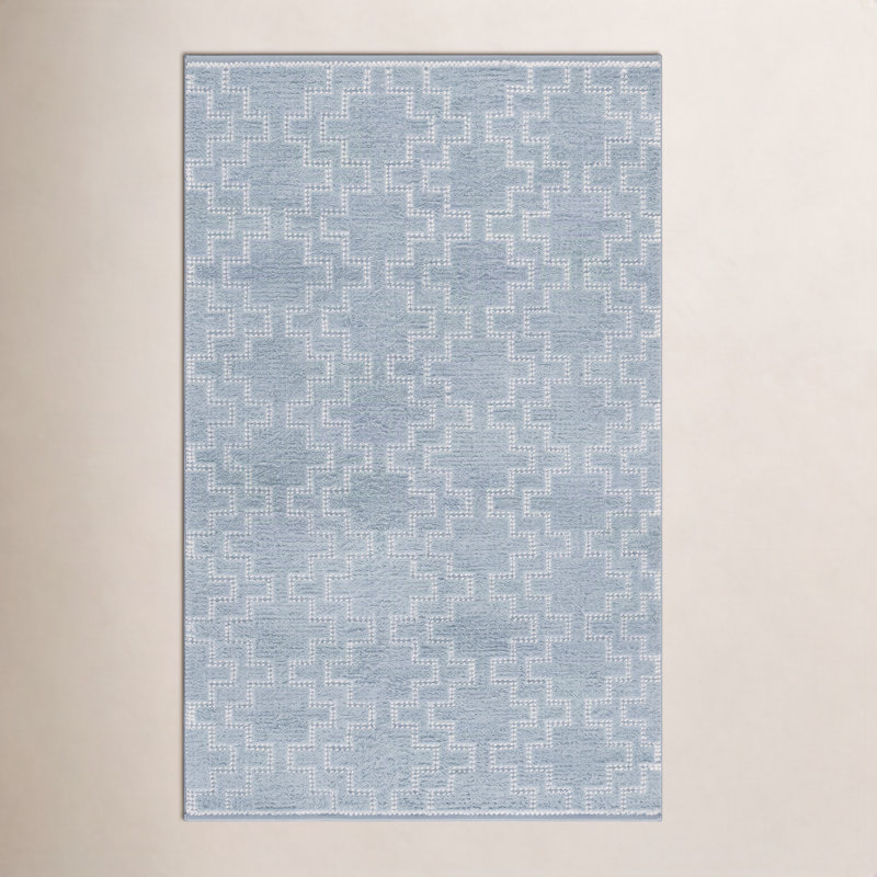 Hand-Woven Geometric Outdoor Rug, 6'-0" X 9'-0" Rectangle