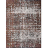 Rapture Orange/Gray Abstract Luxury Area Rug