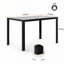 Ensemble de table de salle à manger 5 pièces pour 4 personnes, table de salle à manger en verre trempé pour la cuisine, 4 chaises en similicuir, noir